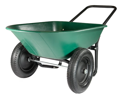 #ad Marathon Yard Rover Wheelbarrow 300 lb 2 Wheel Garden Cart Poly Tray $78.74