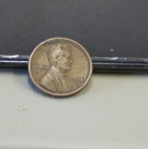 1914 S US Lincoln Cent 1c Semi Key Fine