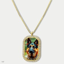 Stunning Cute German Shepherd Dog Breed Fashion Pendant Necklace Chain Graphic D