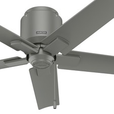 Hunter Fan 44 inch Matte Silver Outdoor Ceiling Fan with Pull Chain and No Light