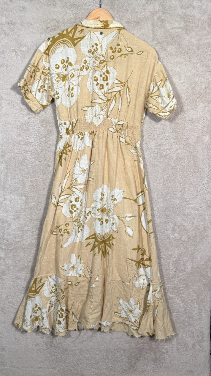 Z&L Europe Floral Maxi Shirt Dress Safari A-line Medium Buttoned