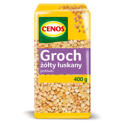 5900977008007 Cenos Groch żółty łuskany połówki 400 g CENOS