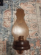 Grandma Core Decor Antique Wood Wall  Candle Holder