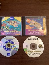 Microsoft The Magic School Bus CD-ROM 2 Disks Solar System and Explore Ocean