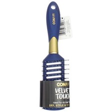 6 Pack Conair Velvet Touch Vent Hair Brush, Blue