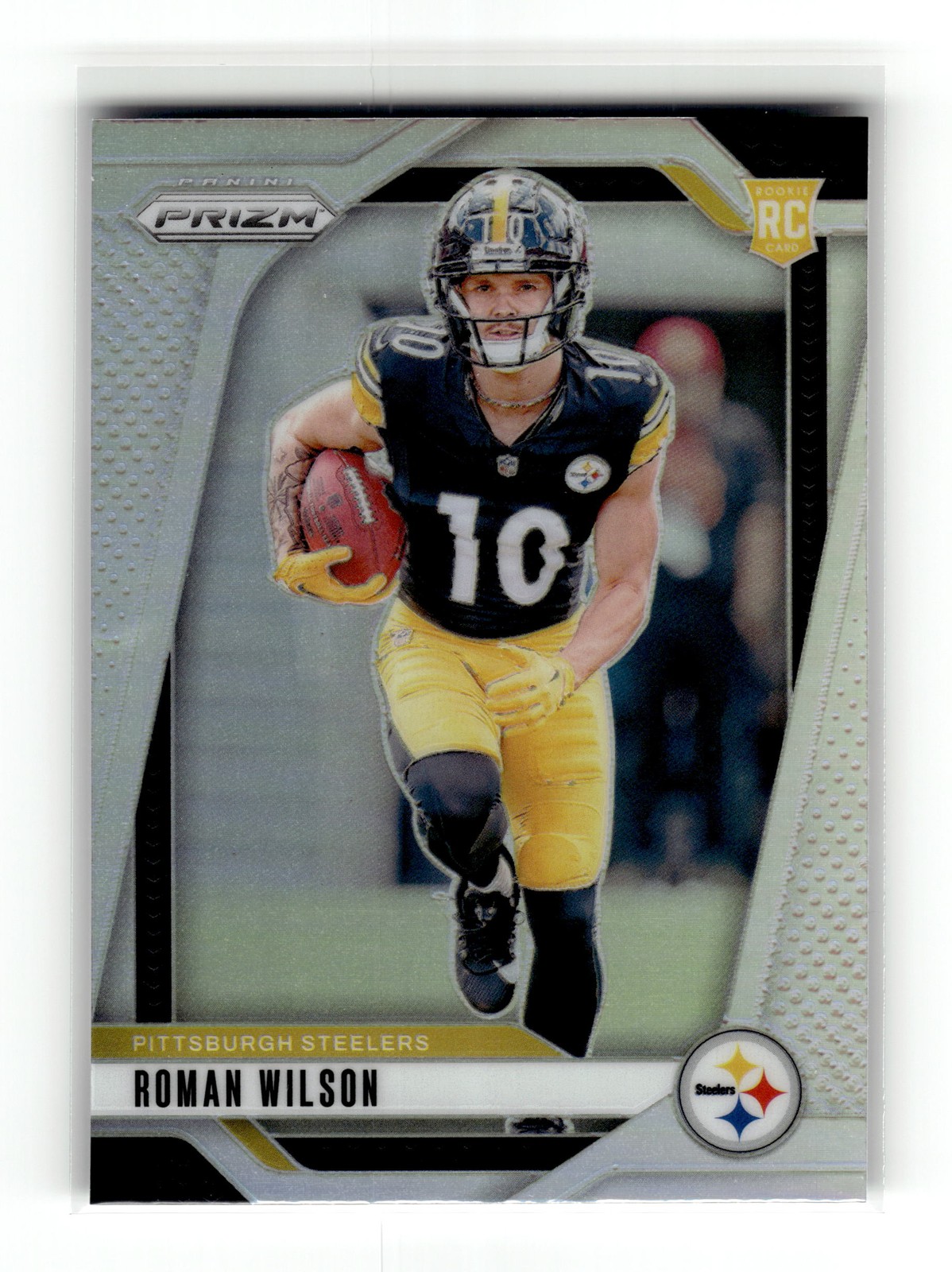 Roman Wilson 2024 Panini Prizm #384 Rookie Pittsburgh Steelers Silver RC