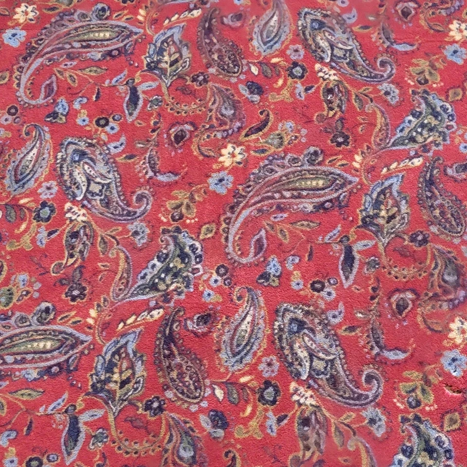 LRL Ralph Lauren Hogar Paisley Polar Manta Roja Floral Acogedora Casa de Campo Foto 2 de 4