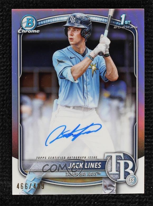 2025 Bowman Chrome Prospect Refractor 466/499 Jack Lines #CPA-JLI Auto 0lj0