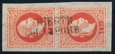 ÖSTERREICH 1867 2*5kr, PAAR! TRIESTE/COL VAPORE Kl:100P! SCHIFFSTEMPEL!