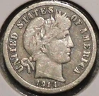 Silver Dime - Barber - 1914 (Partial Liberty.) [660]