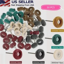 50 Pcs Metal Polishing Buffing Wheel Burr Kit For Dremel Rotary Tool Accessories