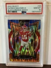 2024 Select Patrick Mahomes II, POP 4🔥PSA 10 #️⃣’d /35 Blue & Orange Shock