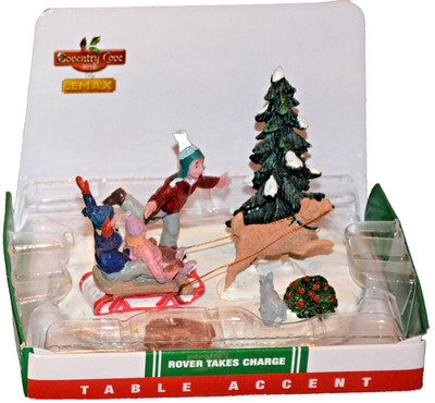 Lemax Coventry Cove Rover Takes Charge Winter Table Accent 2010 Figurines #13918