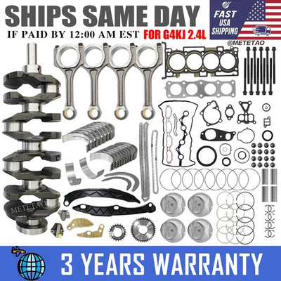 #ad G4KJ Engine Rebuild Overhaul Kit for 2.4L Hyundai Sonata Kia Optima Sorento US $297.97
