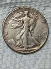 1938 d Walking liberty key date half dollar silver coin