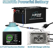 48V 105Ah Golf Cart Lithium LiFePO4 Battery Club Car 200A BMS 15000 Deep Cycle