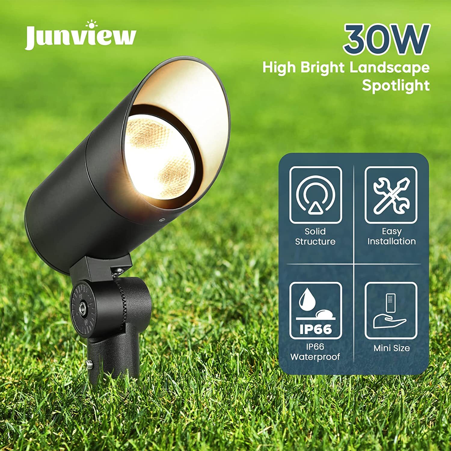 30W Spot Lights Outdoor LED Spotlight 120V 3000LM Ultra Bright Flag