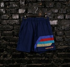 Adidas Vintage Shorts With Pockets Navy Blue Polyamide Mens Size L