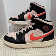 Nike Air Jordan 1 Mid GS Atmosphere Black Pink 5Y Youth 6.5 Women 554725-604
