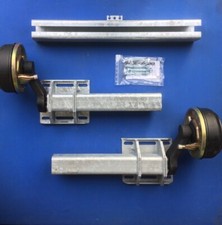 Flexi Achse Anhängerachse 1400 kg gebremst Verstellbar von 700-1300 mm 5x112