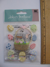 Jolee's EGG BASKET Easter Eggs Bunny 13 Pieces NOS