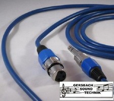 XLR Féminin - Stéréo Jack Câble Bleu 6,3 MM Longueur 4 Mètre