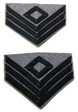 CIVIL WAR CS CONFEDERATE FIRST SARGENT RANK CHEVRONS-INFANTRY