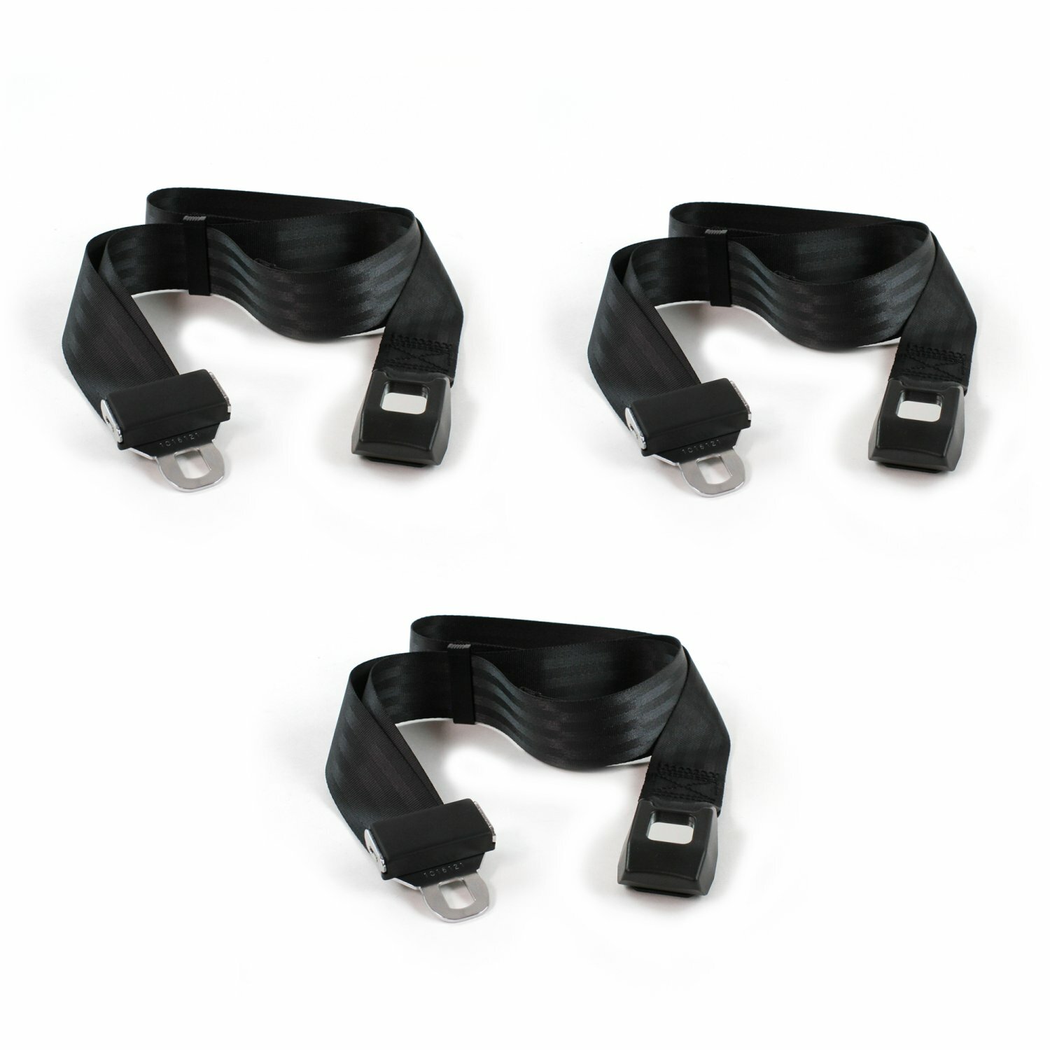 Ford Mustang 1971 1973 Standard 2pt Black Lap Bench Seat Belt Kit 3