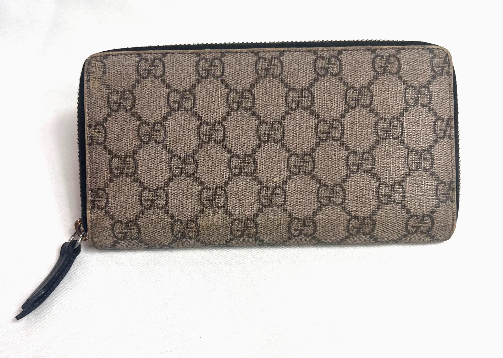 Portefeuille Gucci GG Supreme monogramme zippé autour