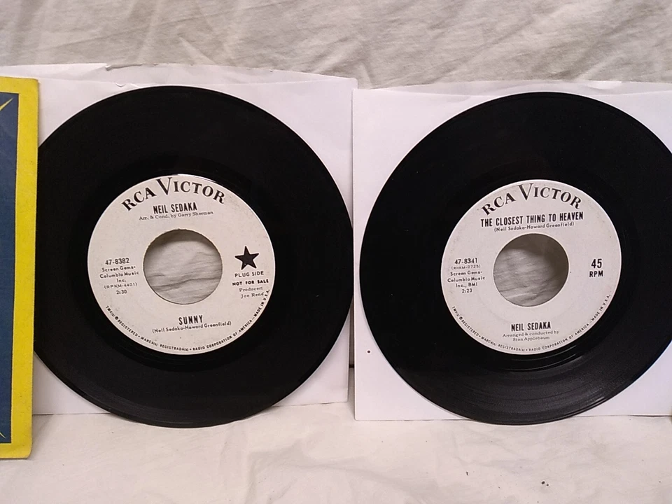 Neil Sedaka The Closest Thing To Heaven/ Sunny 45 RPM PROMO record lot of 2 1964 - Image 3 of 4