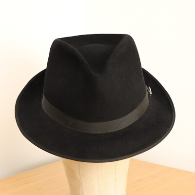 Vintage 40s 50s Lee Water Bloc Adventure Fedora Black 7 1/4