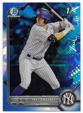 2022 Bowman Sapphire Prospect Base Card Trey Sweeney (#BCP-137) Yankees