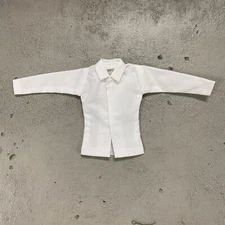 SU-SH-WHT-M: 1/12 white dress shirt for 6" ML Nota MixMax Mezco slim body