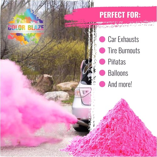 Color Blaze Gender Reveal Puder 2 Pfund rosa Baby Mädchen Party Dusche (2-1 Pfund Beutel) - Bild 4 von 7