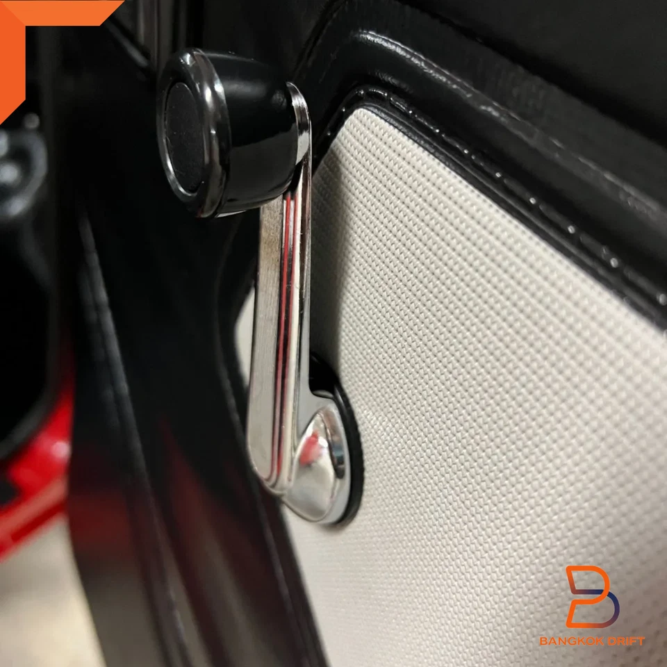 Regulador de manivela de ventana plegable cromado para camioneta Nissan Datsun 720 79-91 Foto 3 de 4