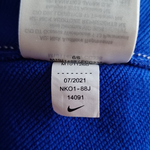 Nike Men's New England Patriots Dri-Fit Raglan Crew Sweatshirt Blue & Red Small - Picture 9 of 9