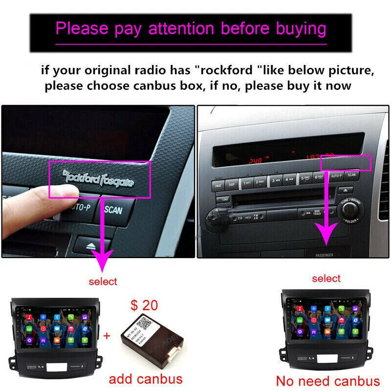 Для Mitsubishi Outlander 2006-2012 автомобильное радио стерео 4 + 64G Android 13 GPS Carplay - Изображение 4 из 4