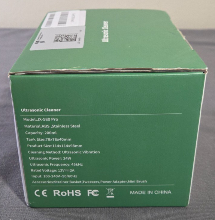 Upgraded Ultrasonic Retainer Cleaner, 45kHz Retainer Cleaner 200ML Dental Clean