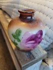 Vintage Hand Painted Milk Glass Vase 5" tall