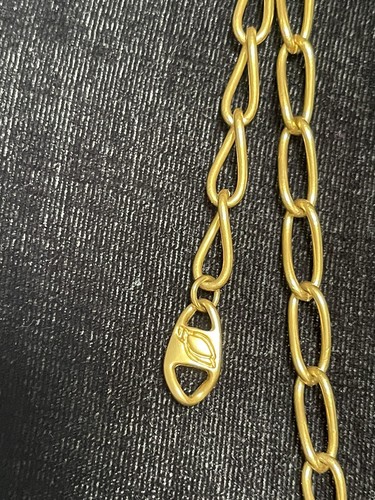 Vintage Signed Liz Claiborne LCI Sea Horse Mirror Necklace - Picture 7 of 10