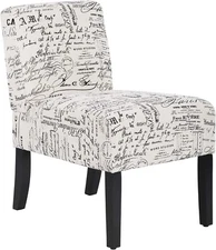 Living Room Chairs,Modern Armless Accent Chairs w/ Solid Wood Legs,Slipper Chair