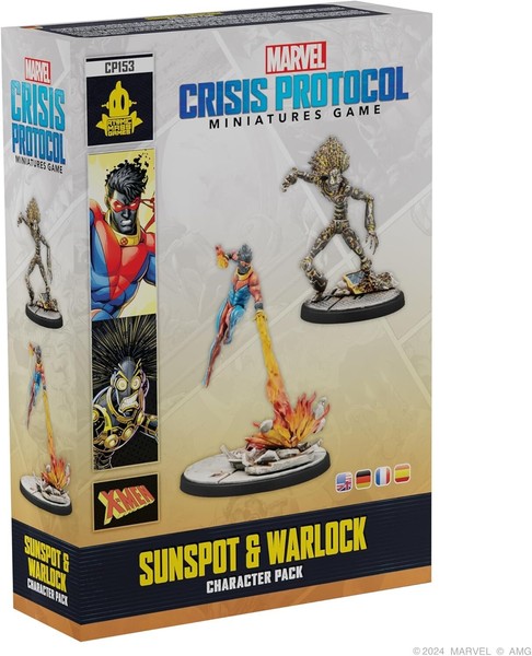 MARVEL CRISIS PROTOCOL:  SUNSPOT & WARLOCK  ENGLISH ESPAÑOL FRENCH MCP  NEW
