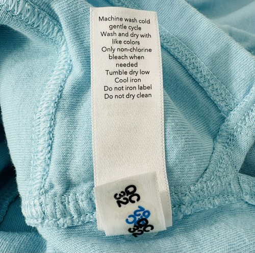 Athleta Girl Havin A Great Time Romper L 12 Cotton Blue Drawstring Pockets NWOT - Picture 6 of 6