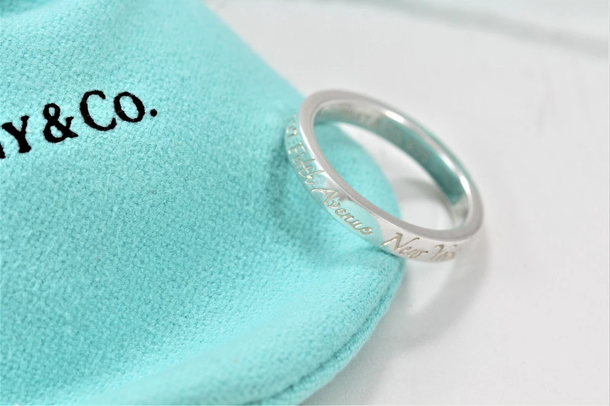 Tiffany notes ring store sterling silver