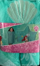 Disney  s The Little Mermaid Ariel Hooded Bath Towel Wrap 24in x 50in 100 Cotton