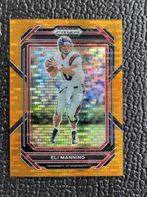  ELI MANNING 2023 PRIZM DP ORANGE PULSAR XFRACTOR #'D 32/49! GIANTS! OLE MISS!