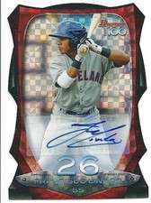 2013 Bowman Chrome FRANCISCO LINDOR Scouts Top 100 X-Fractor Die-Cut AUTO #12/24