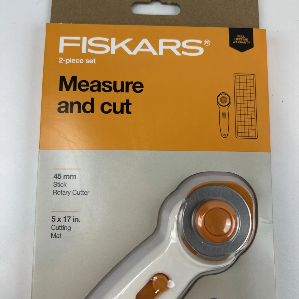 Fiskars Messen und Schneiden 2-teiliges Set 45 mm Schneider 5 x 17 Zoll Schneidematte Neu - Bild 2 von 4