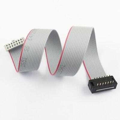 1Pcs IDC Male 14 Pin Connector To IDC Female 14 Pin Flat Ribbon Cable L= 30CM