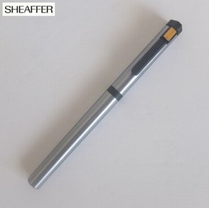 SHEAFFER capped ballpoint pen (not rollerball) c.1980—aluminum—new refill—superb